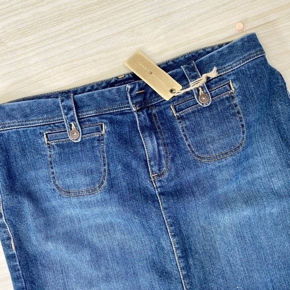 Tommy Hilfiger Denim Jean mini skirt size 12 NWT - Picture 2 of 14